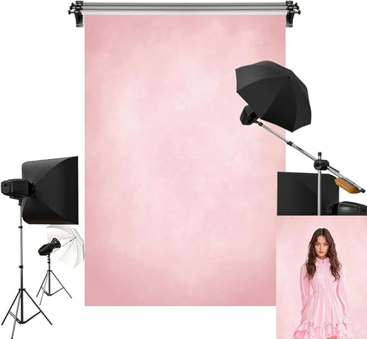 Kate 8x8ft/2.5x2.5m Pink Backdrops Abstract Sweet Girls Pink Seamless Portrait Background Photo Studio Props