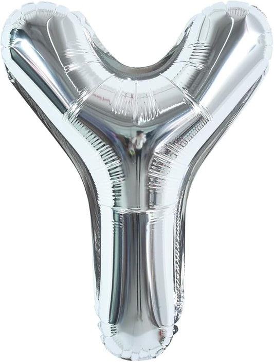 TONIFUL 40 Inch Large Silver Letter Y Balloons, Helium-Filled Foil Mylar Big Letter Balloons for 2026 New Year Eve Graduation Wedding Baby Shower Birthday Party Anniversary Decorations