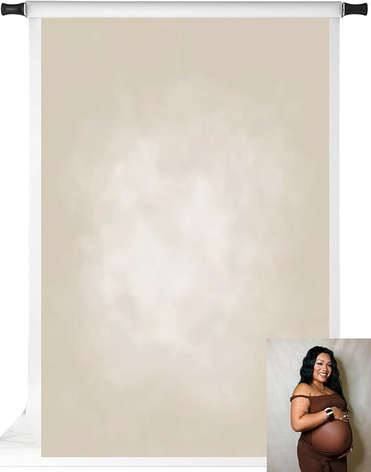 Kate Beige Photography Backdrops Abstract Photo Backdrop Poratrait Background for Photoshoot, 6.5x10ft