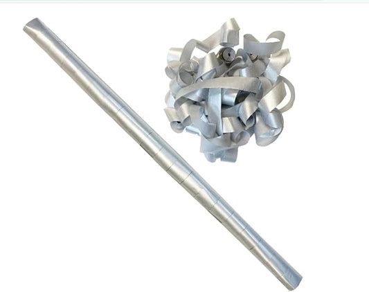 Ultimate Confetti - Silver Shimmer Tissue Paper Streamers - 20 Rolls (1" x 30')