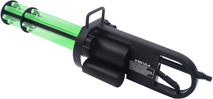 Handheld LED CO2 Gun Full-Color CO2 Cryo Jet Machine DJ CO2 Fog Cannon Dry Ice Fog Machine with Gas Hose & Batteries 26-33ft Spray for Stage Effect, Concert, Party, Wedding