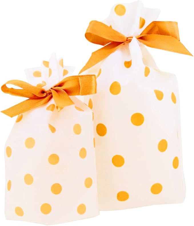 ITIsparkle 1/4" Inch Double Faced Satin Ribbon 50 Yards-Roll Set for Gift Wrapping Scrap Books Party Favor Hair Braids Baby Shower Decoration Floral Arrangement Craft Supplies, Gold Ribbon