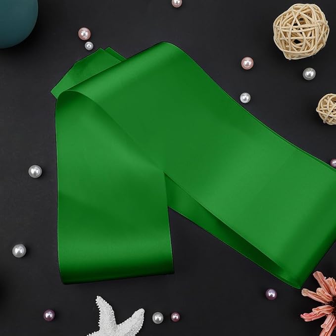 MDOZQ 12 Pcs Blank Satin Sash Party Favors Green Sash Plain Sash Pageant Sash Satin Sash Sash to Decorate Sashes for Birthday, Wedding, Graduation, DIY, Beauty Pageant, Hen Party, Homecoming