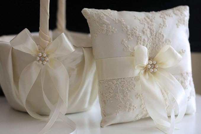 ITIsparkle 11/2" Inch Double Faced Satin Ribbon 25 Yards-Roll Set for Gift Wrapping Party Favor Hair Braids Hair Bow Baby Shower Decoration Floral Arrangement Craft Supplies, Ivory Ribbon