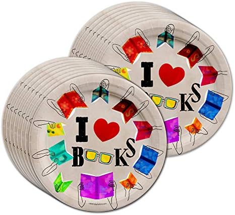 Birthday Galore Book Club Birthday Themed Party Supplies for Kids and Adults - Ideal Celebration Tableware Set with Plates, Napkins, & Cups Quick Colorful Setup Decoration For All Events - Kit for 16