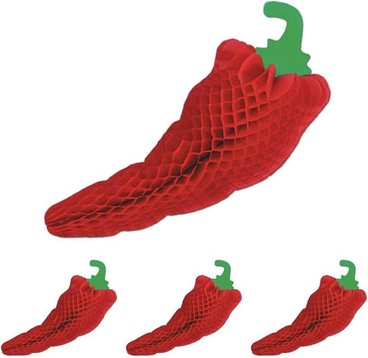 Tissue Chili Pepper Party Accessory (1 Count) (1/Pkg) (Pack of 4)