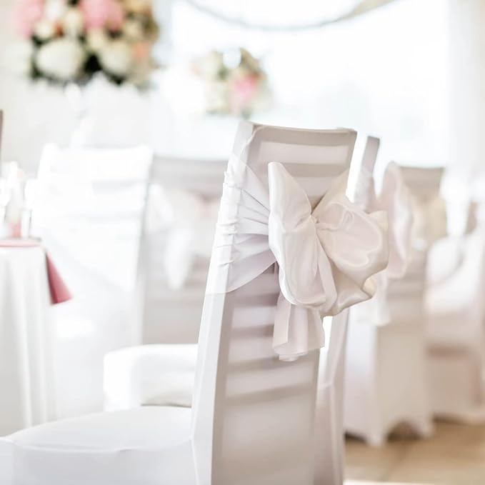 TONIFUL 12 Inch X 11yds White Satin Ribbon - Extra Wide for Christmas, Ceremonies, Weddings & Gift Wrapping