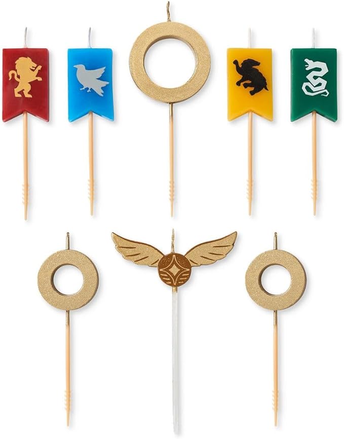 Papyrus Birthday Candles, Harry Potter Quidditch Cake Topper (8-Count)