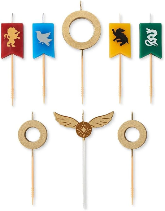 Papyrus Birthday Candles, Harry Potter Quidditch Cake Topper (8-Count)