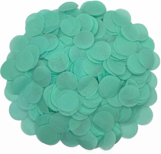 Ultimate Confetti, Mint Green Biodegradable Confetti Circles - Flame-Resistant and Slow-Falling Tissue Paper Confetti for Cannon and Launcher use – Best for Celebrations - 1 lb, 16 oz