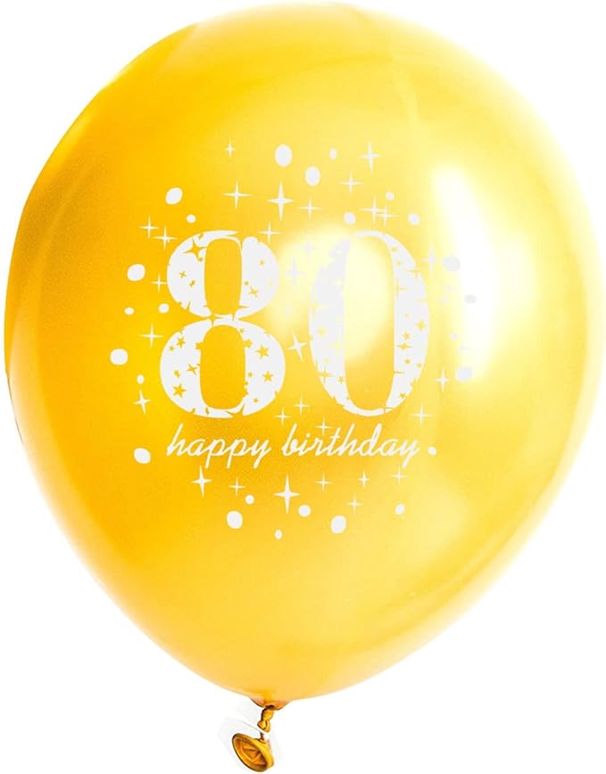 SHUNTAI 80th Birthday Balloons Black and Gold 80th Birthday Party Decorations for Men and Women Latex Confetti Balloon Happy 80 Years Old Theme Decor Supplies 12 Inch 15 Pack