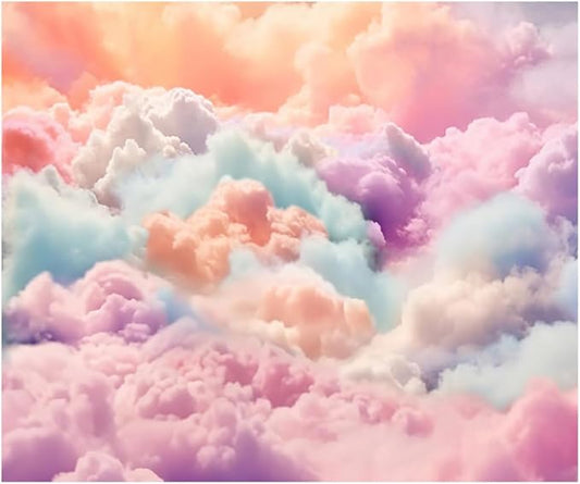 Kate 10x8ft Colorful Cloud Sky Fairytale Fantasy Photography Backdrops Dreamlike Happy Birthday Party Baby Shower Photo Background Video