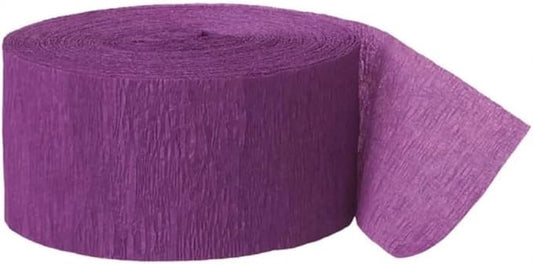 Pretty Purple Crepe Streamer - 81 ft (1 Count) - Vibrant Party Decoration For Birthdays, Weddings & Events