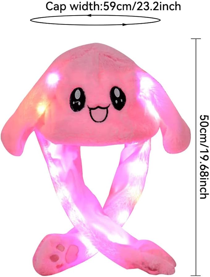 umbresen Bunny Hat Ear Moving Jumping Rabbit Hat Funny Plush Cap for Kids