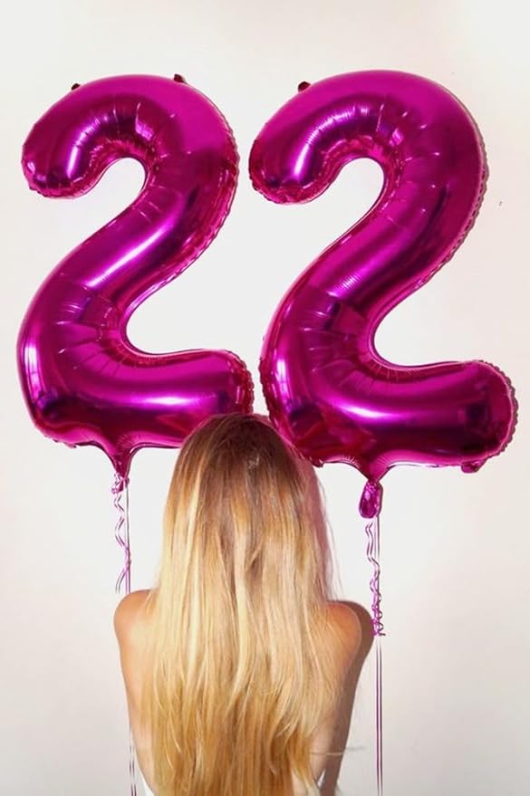 Balloon Numbers 40 Inch 5 Ballon for 5th Birthday Decorations, 15 25 35 50 Big Hot Pink Number Balloons for Wedding Photo Shoot Party Decor
