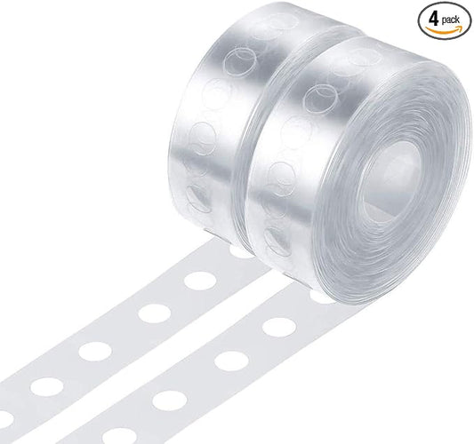 4 Rolls 5M/16 Feet Clear Single Hole Balloon Decorating Strip Kit Balloon Arch Garland for Party Wedding Birthday Baby Shower Xmas Party Decorations