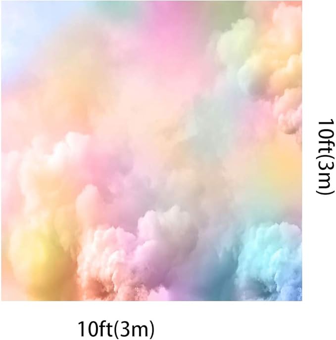 Kate Mysterious Colorful Clouds and Sky Photography Backgrounds 10x10ft Abstract Blur Backdrop Studio Baby Birthday Holiday Party Banner Photoshoot