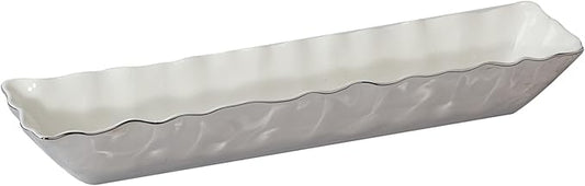 Certified International Cracker Tray, 13-Length, Silver Coast