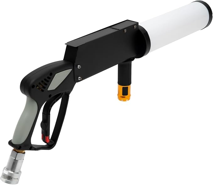 CO2 Cannon Gun DJ LED RGB Mixed CO2 Fog Gun Color-Changing Handheld Cryo Jet CO2 Machine with 10ft Gas Hose for Stage Effect, Concert, Party, Nightclub, Wedding, Theater