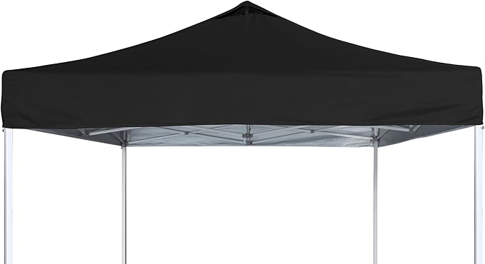 SCOCANOPY Commercial 10x10 Pop Up Canopy Replacement Cover Top with Air Vent,Canopy Cover ONLY, (Black)