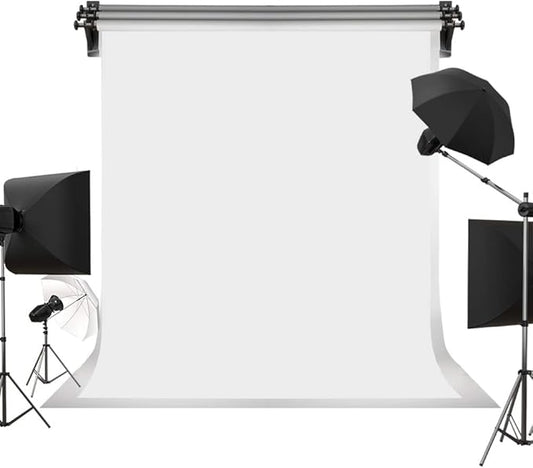 Kate 6ft×9ft Solid White Backdrop Portrait Photography Background for Photography Studio Children and Headshots White Backdrop Background for Photo Booth