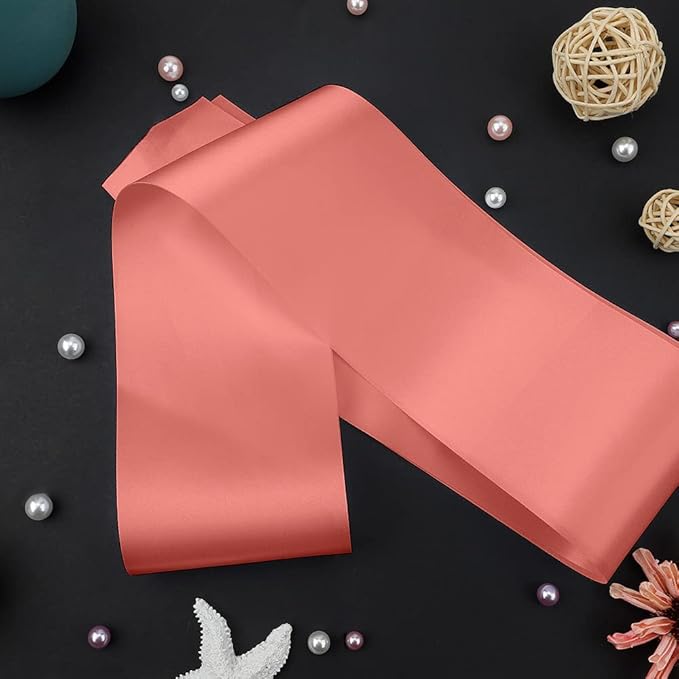 12 Pcs Blank Satin Sash Party Decorations Plain Sash Rose Gold Sash Bridal Shower Decorations Sashes for Birthday, Wedding, Graduation, DIY, Beauty Pageant, Hen Party, Homecoming, Make Your Own Sash