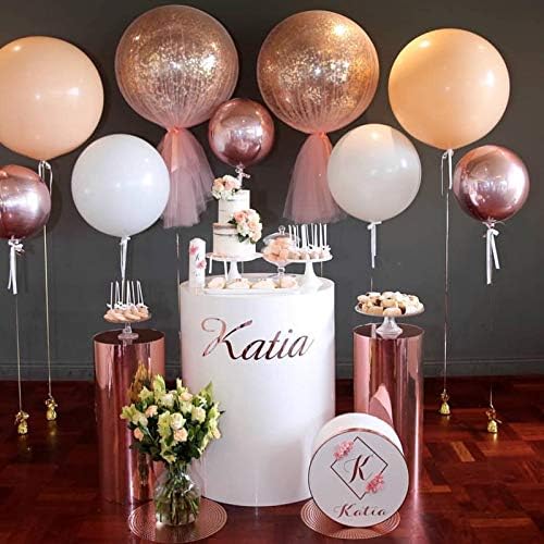 36 Inch Giant Latex Balloons, Standard Blush Round Balloons for Birthdays Weddings Receptions Festival Party Decoration, Pack of 10 Pcs