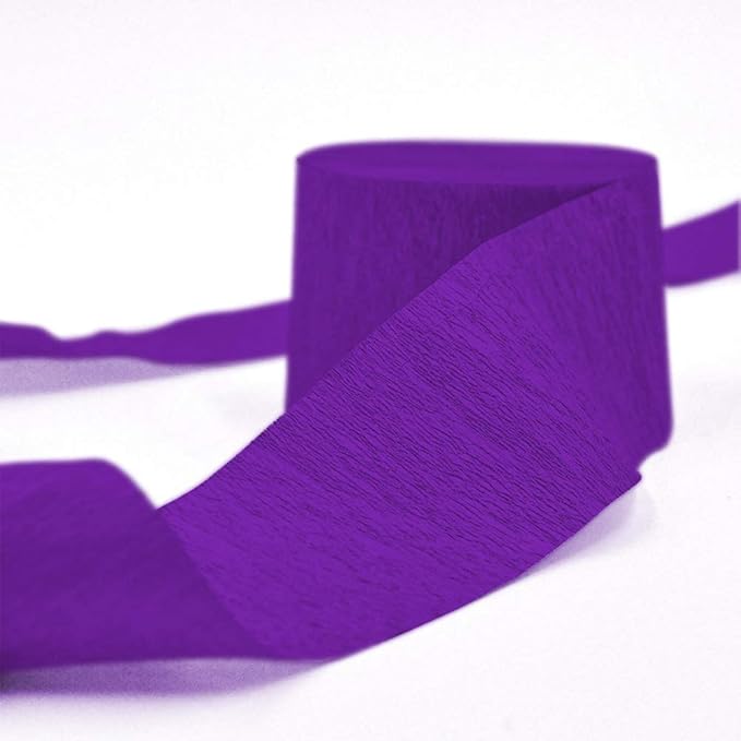 8 Rolls Purple Crepe Paper Streamers, Wedding Birthday Baby Shower Halloween Party Decoration, Rainbow DIY Supplies, Living Room Bedroom Decor