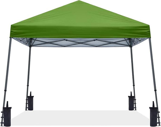 ABCCANOPY Stable Pop up Outdoor Canopy Tent 12 x 12 ft Base / 10 x 10 ft Top, Grass Green