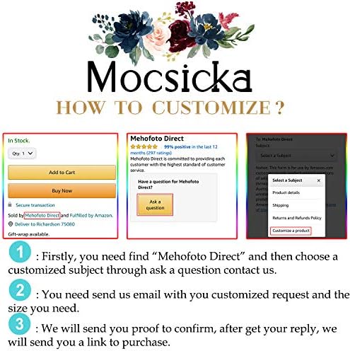 Mocsicka Cotton Backdrop for Birthday Baby Shower Weeding Event Party Background Banner (10x10ft)