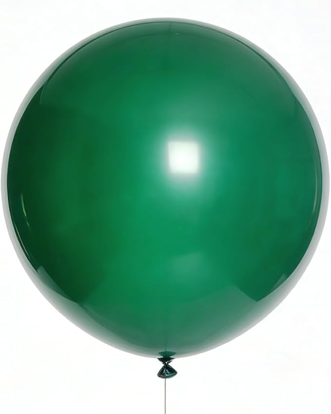 Green Balloons Green Birthday Decorations 10 Pack 36 inch Round Party Balloons for Dark Green Themed Wedding Graduation Anniversary Christmas Birthday Party St Patricks Day Backdrop Decorations