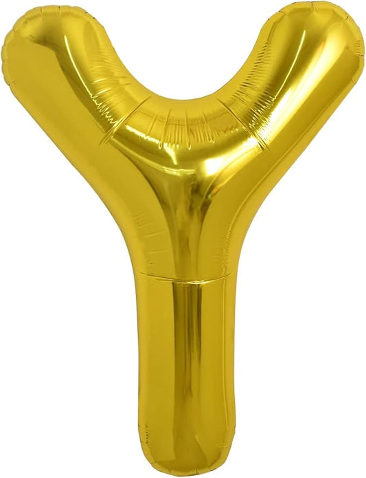 TONIFUL 40 Inch Large Gold Letter Y Helium Balloons,Foil Mylar Big Balloons for 2026 New Year Eve Graduation Wedding Baby Shower Birthday Party Anniversary Supplies Decorations
