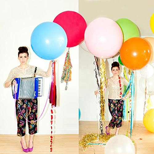 36 Inch Giant Latex Balloons, Pastel Rose Round Balloons for Birthdays Weddings Receptions Festival Party Decoration, Pack of 5 Pcs