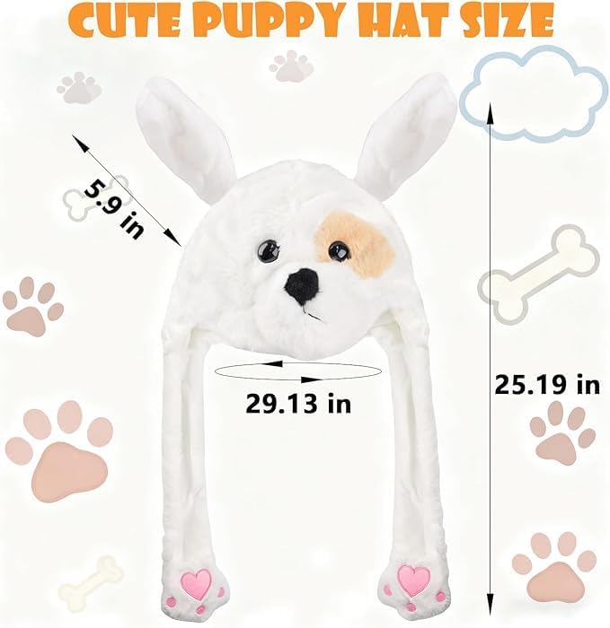 Animal Hat with Funny Plush Moving Ears,Crazy Hats for Kids Holiday Cosplay Easter Dress Up Cute Hat Kids Gift
