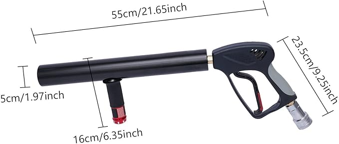 Handheld CO2 Cannon Gun DJ CO2 Jet Machine Manual Control CO2 Party Cannon 16-33ft Spray Stage Effect CO2 Column Machine with Gas Hose for Nightclub, Concert, Party, Wedding