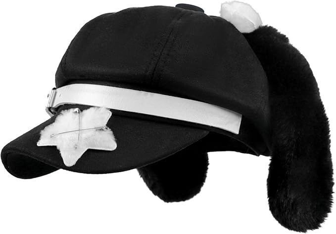 JIAHG Sweet Puppy Ears Beret Hat Cute Bunny Animal Ear Lolita Cabbie Cap Adjustable French Painter Y2K Fashion Beanie Cap