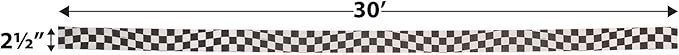 Beistle Flame Resistant Checkered Crepe Streamer, 21/2 by 30-Feet