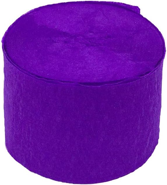 8 Rolls Purple Crepe Paper Streamers, Wedding Birthday Baby Shower Halloween Party Decoration, Rainbow DIY Supplies, Living Room Bedroom Decor