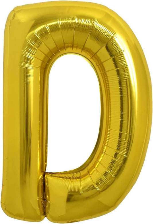 TONIFUL 40 Inch Large Gold Letter D Balloons, Foil Mylar Big Balloons for 2026 New Year Eve Graduation Wedding Baby Shower Birthday Party Anniversary Decorations