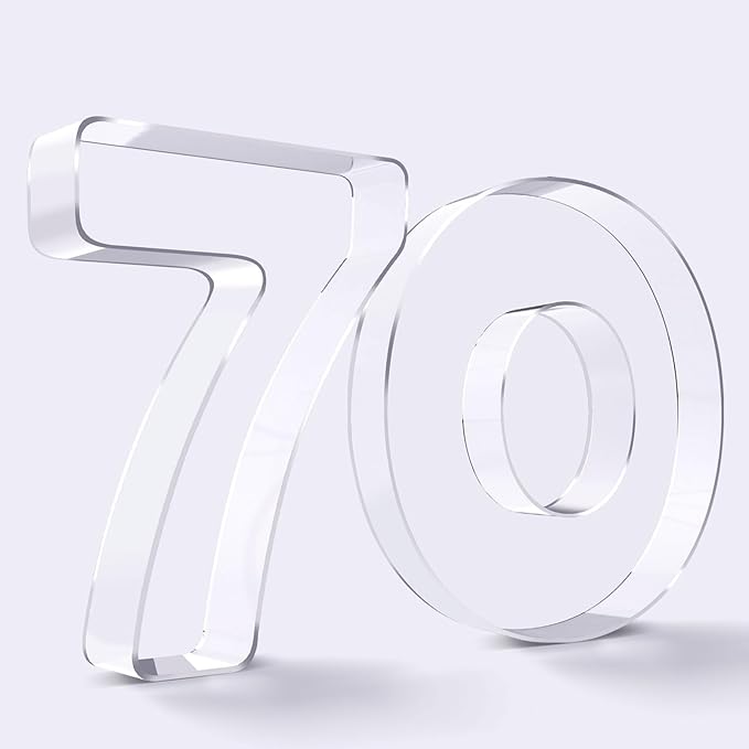 Ledido 10’’ Acrylic Number Charcuterie Board Box, Reusable Fillable Serving Tray for Candy Cake Fruit Snack, Easy-Clean Acrylic Charcuterie Tray for Birthday Anniversary Party Decorations, Number 80