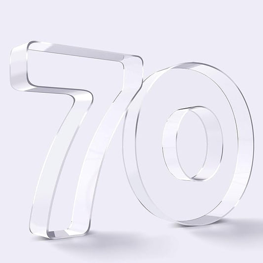 Ledido 10’’ Acrylic Number Charcuterie Board Box, Reusable Fillable Serving Tray for Candy Cake Fruit Snack, Easy-Clean Acrylic Charcuterie Tray for Birthday Anniversary Party Decorations, Number 80