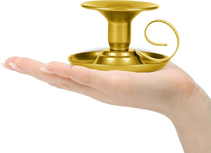 Gold Candlestick Holders – 8 Pack Retro Iron Taper Candle Holders for Wedding Centerpieces, Party, Christmas, Home Table Decor, Birthday Gift