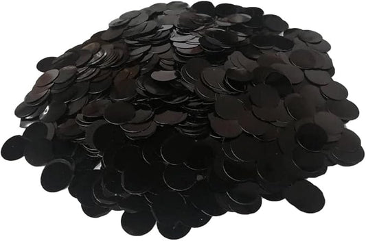 ZOOYOO Black Foil Confetti, Round Foil Glitter Table Confetti Dots, Sparkling for Wedding Birthday Party Decoration (1.76 OZ, 1.5 cm)