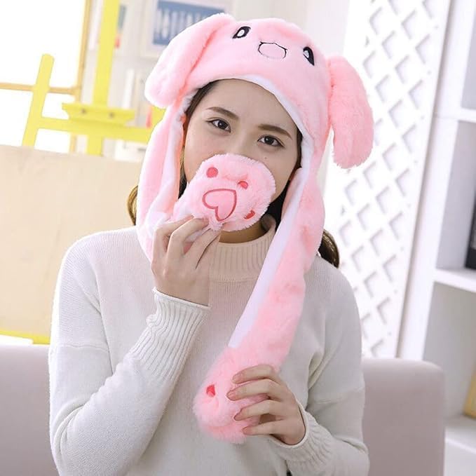LYLPYHDP Bunny Hat, Funny Plush Bunny Hats, Plush Christmas Rabbit Hat, Party Cosplay Cute Animal Hats.