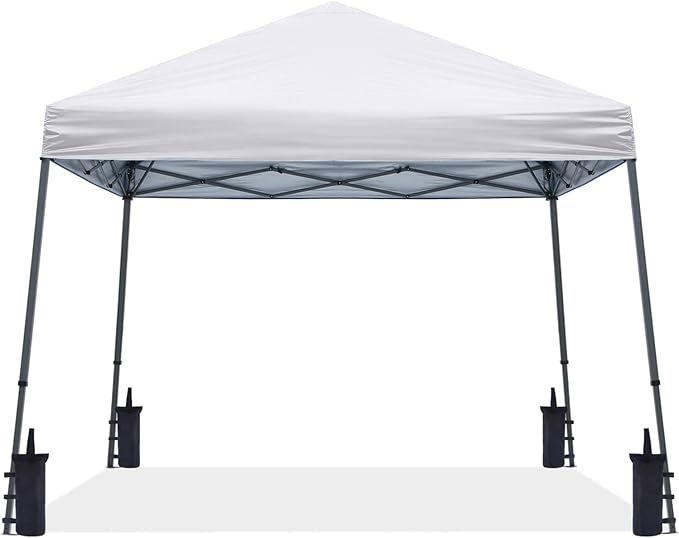 ABCCANOPY Stable Pop up Outdoor Canopy Tent 12 x 12 ft Base / 10 x 10 ft Top, White