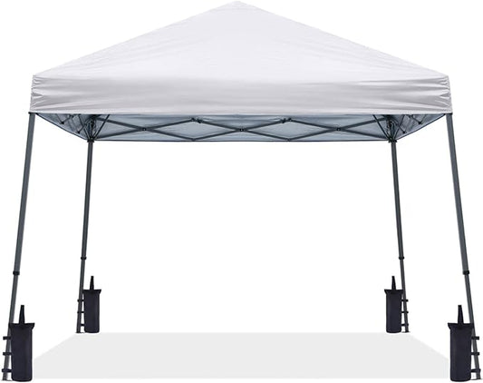 ABCCANOPY Stable Pop up Outdoor Canopy Tent 12 x 12 ft Base / 10 x 10 ft Top, White