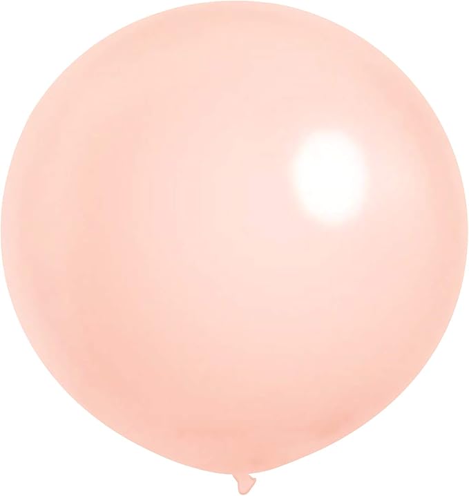 36 Inch Giant Latex Balloons, Neo LOONS Pastel Light Peach Rainbow Balloons Large Macaron Balloons for Birthdays Weddings Receptions Festival Party Decoration, Pack of 5 Pcs