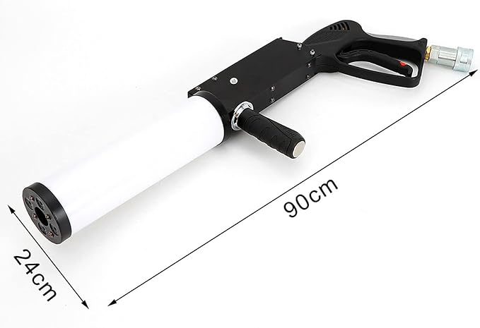 CO2 Cannon Gun DJ LED RGB Mixed CO2 Fog Gun Color-Changing Handheld Cryo Jet CO2 Machine with 10ft Gas Hose for Stage Effect, Concert, Party, Nightclub, Wedding, Theater