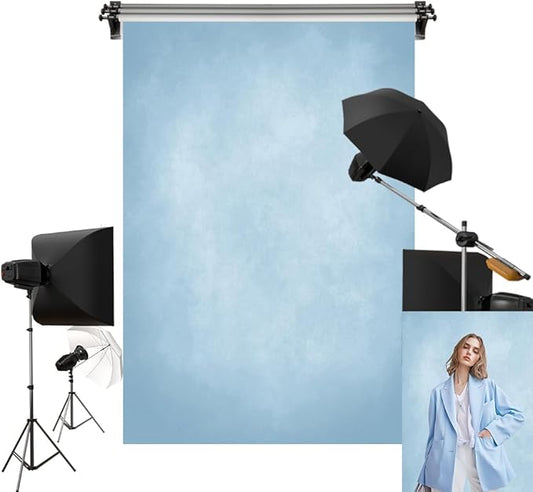 Kate 10x10ft/3x3m Light Blue Backdrop Texture Photography Backgrounds Portrait Photo Shoot Studio Props