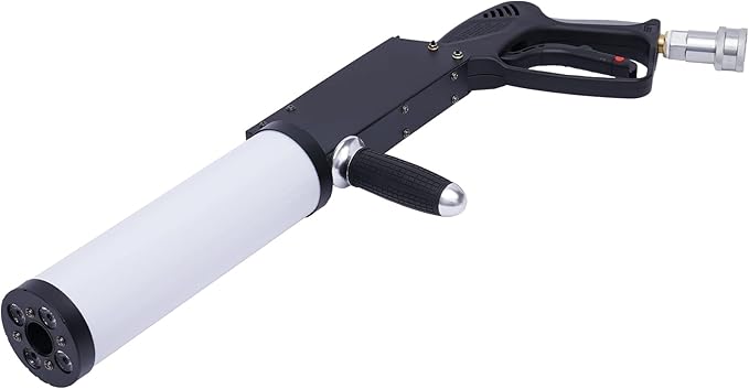 CO2 Jet Machine 33ft Spraying RGB LED Light Cryo Cannon Gun Stage Effect Smoke Fog Club Bar DJ Effects with 10ft Hose, 26''x6''x3'',(BIFKH548151US)